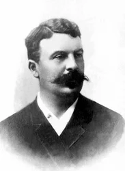 Portræt af Guy de Maupassant (1850-1893), fransk forfatter.