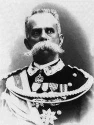 Portræt af Umberto I (1844-1900), konge af Italien fra 1878 til 1900, myrdet af anarkisten Bresci.