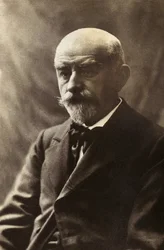 Portræt af Joris Karl Huysmans (1848-1907), forfatter og litteraturkritiker. Fotografi, slutningen af 1800-tallet.