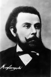 Portræt af Modest Petrovich Musorgsky (1893 - 1881), russisk komponist. 1800-tallets fotografering.