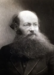 Portræt af prins Peter (Piotr) Alekseyevich Kropotkin (1842-1921), russisk revolutionær og anarkist.
