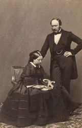 Portræt af dronning Victoria af England og prinsgemalen Albert af Sachsen-Coburg-Gotha