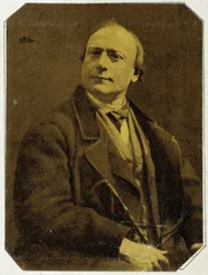 Portræt af Theodore de Banville i 1873, fransk digter (1823 - 1891)