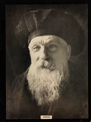 Portræt af den franske billedhugger Auguste Rodin (1840-1917)