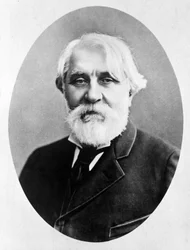 Portræt af den russiske forfatter Ivan Turgeniev (1818 - 1883).