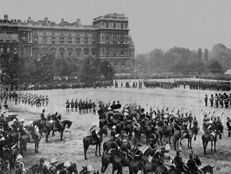 Gennemgang af det indiske hærkontingent, Horse Guards Parade, juni 1897