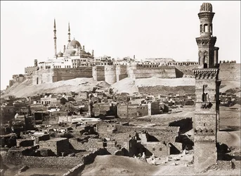 Udsigt over Kairo, fotografi omkring 1870.