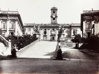 Udsigt over Campidoglio med Palazzo Senatorio, Rom