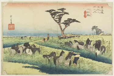 April Horse Fair, Chiryu_, ca. 1833