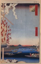 Asakusa-floden, Miyato-floden, Great Riverbank Et hundrede berømte udsigter over Edo, 1856-1858