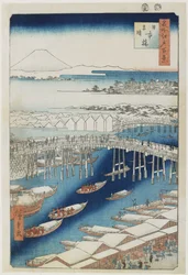 Klart vejr efter sne, Nihonbashi-broen, maj 1856