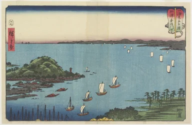 Deltaet af Abe-floden ved Yaizu, juli 1858