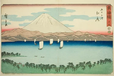 Ejiri - Nej. 19, fra serien "Fifty-three Stations of the Tokaido (Tokaido gojusan tsugi)," også kendt som Reisho Tokaido