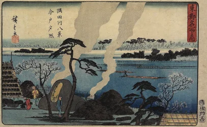 Aftenglød ved Imado, ca. 1840-1842