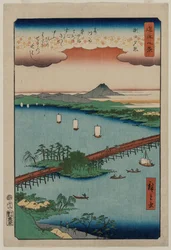 Evening Glow at Seta, fra serien Eight Views of Omi, 1857.