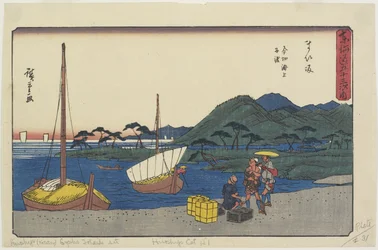 Færgehavn ved Imagiri Beach, Maisaka, 1841-1842
