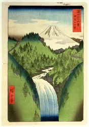 Fuji fra Isu-bjergene, nr. 22 fra serien «36 udsigter til Fuji-bjerget» («Fuji Saryu Rokkei»)