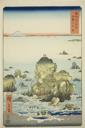 Futami Bay i Ise-provinsen (Ise Futamigaura), fra serien "Seksogtredive udsigter over Mount Fuji (Fuji sanjurokkei)"