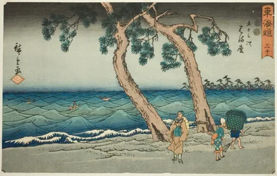 Hamamatsu - Nej. 30, fra serien "Fifty-three Stations of the Tokaido (Tokaido gojusan tsugi)," også kendt som Reisho Tokaido