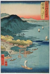 Hitachi-provinsen: Kashima Store Helligdom, fra serien „Illustrationer af berømte steder i de godt tres provinser“, 1853