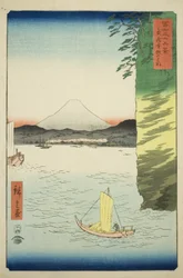 Honboku-medlem Musashi P Lovinse (Musashi Honmoku-blomst), fra Teseries ``Tyrty x Views Of Mount Fuji (Fuji Usaju Rokukei)