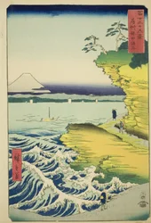 Hota Beach i Awa-provinsen (Boshu Hota no kaigan), fra serien "Thirty-six Views of Mount Fuji (Fuji sanjurokkei)"