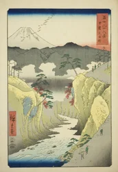 Inume Pass i Kai-provinsen (Kai Inume toge), fra serien "Seksogtredive udsigter over Mount Fuji (Fuji sanjurokkei)"