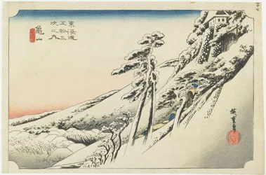 Kameyama--Klart vejr efter sne, ca. 1833