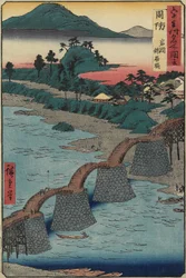 Kintai-broen ved Iwakuni, Suo-provinsen, december 1853