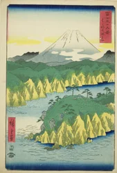 Lake at Hakone (Hakone no kosui), fra serien "Thirty-six Views of Mount Fuji (Fuji sanjurokkei)"