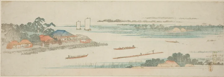 Naka-flodens munding (Nakagawa guchi no zu), fra en række uden titel af berømte udsigter over Edo-forstæderne