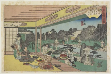 Musashiya ved Ushijima, ca. 1835-1842