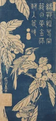 Japansk mispel og en lille fugl / Biwa ni kotori