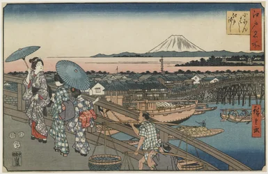 Nihonbashi-broen og Edo-broen, november 1853