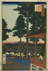 Oji Inari Shrine (Oji Inari no yashiro), fra serien "One Hundred Famous Views of Edo (Meisho Edo hyakkei)"