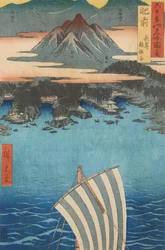 Provinsen Hizen - Hizen, Nagasaki, Inasayama, fra serien: Udsigter over berømte steder i mere end tres provinser - Rokuju yoshu meisho zue
