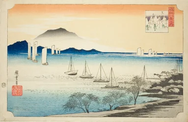 Retsu r Ning Sails at Yabase (Yabase no Kihan), fra serien "Eight ws of Omi"