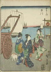 Shinagawa, fra seriens "fifty-tre S tachi-lyd "of te urbanity" (ved siden af ​​hovedbjerget) )