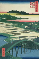 Sugatami-broen, Omokage-broen og Jariba ved Takata, fra serien 