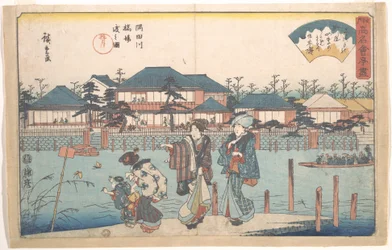 Sumidagawa, færgeoverfart ved Hashiba (Yanagiya)