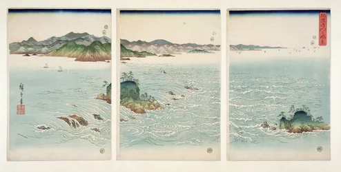 Narutos strømhvirvler i Awa-provinsen, fra serien «Sne, måne og blomster», 1857
