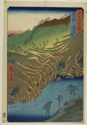 Vejen under Rakan-templet i Buzen-provinsen, fra serien "Fifty-Three Stations of the Tokaido"