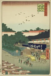 Yamashita District of Ueno (Ueno Yamashita), fra serien "One Hundred Famous Views of Edo (Meisho Edo hyakkei)"