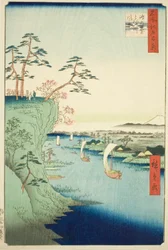 Udsigt over pulverplan d te og Neri ver (dette Otonegawa præfekturpoliti), fra serien "Ridge d re d fa net s views of Edo (Hundrede berømte udsigter over Edo)"