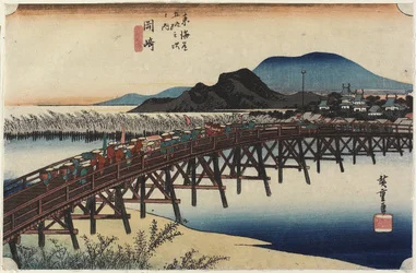 Yahagi-broen, Okazaki, ca. 1833