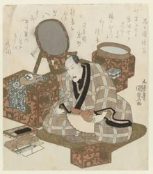 Ichikawa Danjûrô VII i sit omklædningsrum