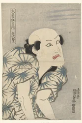 Nakamura Utaemon III som Yojiro Yojiro (titel på objekt) Fra meget succesrige skuespil (serietitel) Oatari kyogen no uchi (serietitel på objekt)
