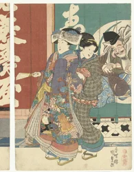 Kvinder i Ebisuya-butikken