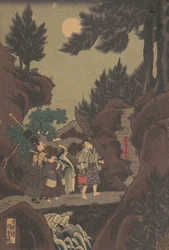 Shanao [Yoshitsune] lærer kampsport i Sojogatani Shanao Sojogatani ni h..., 1830