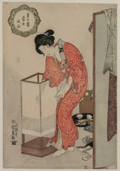 Woman Putting Out a Light fra serien Modern Customs: Frost Beneath the Stars, ca. 1820.